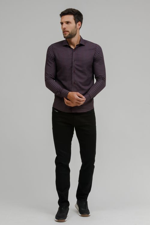 Calça Masculina Sarja Lucas Slim - Preto