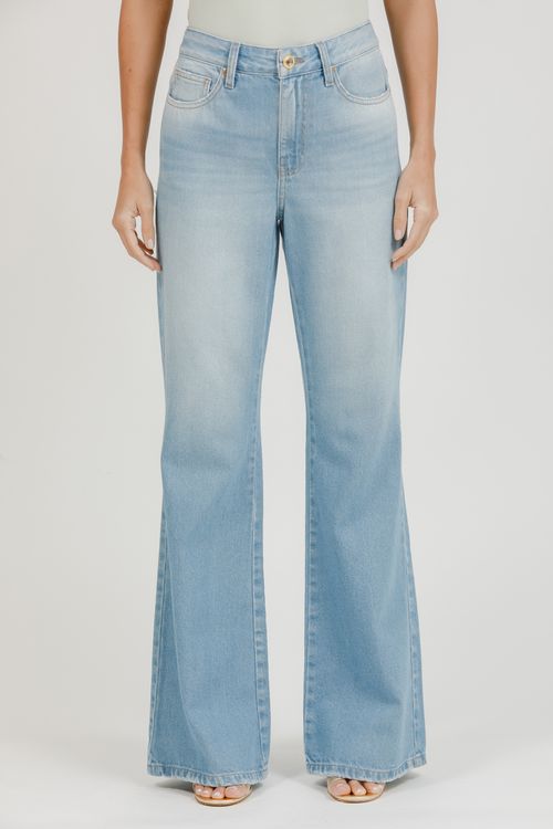 Calça Feminina Jeans Jana Flare - Jeans Claro