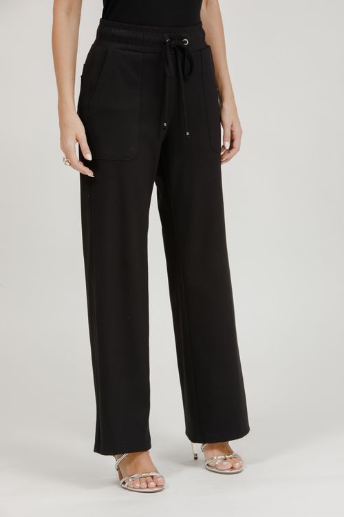 Calça Jogger Malha Com Amarração - Preto