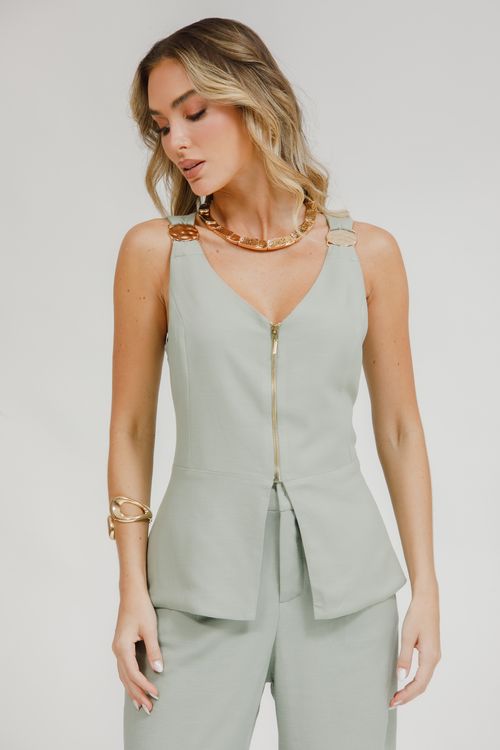 Regata Com Zíper E Argola