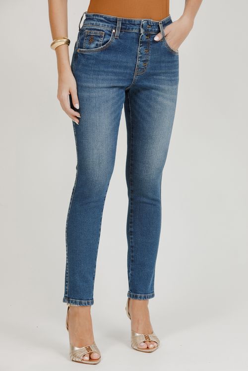 Calça Feminina Jeans Boyfriend Skinny - Jeans Médio