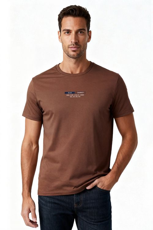 Camiseta Masculina Suedine Silk - Marrom