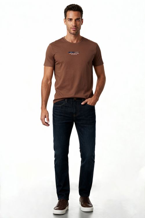 Camiseta Masculina Suedine Silk - Marrom