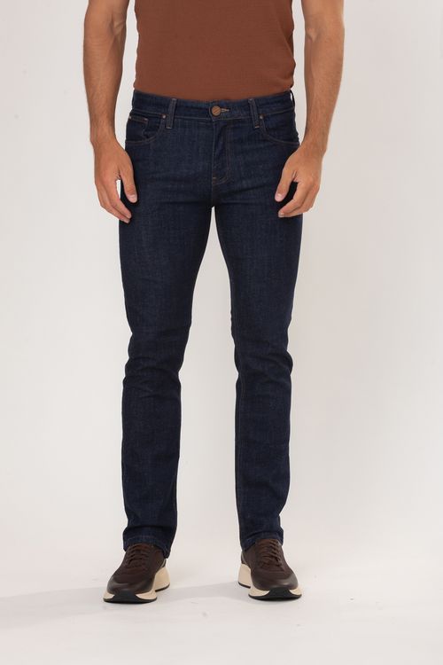 Calça Masculina Jeans Anatômica Reta - Jeans Escuro
