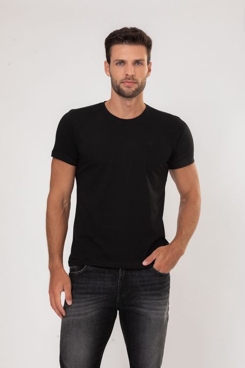 Camiseta Masculina Básica Gola Careca