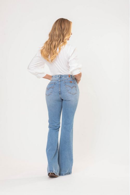 Calça Feminina Jeans Sofia Flare - Jeans Claro